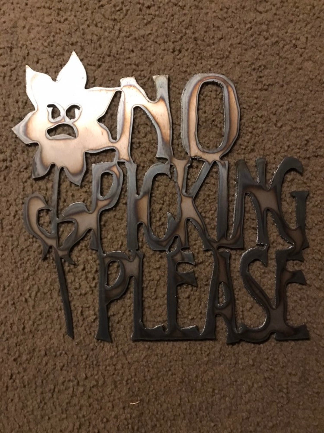NO Picking Please Garden Sign Etsy