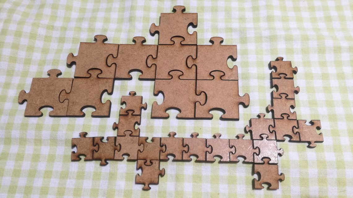Laser Cut Jigsaw Puzzle Piece Shapes 3mm Thick MDF Various Etsy