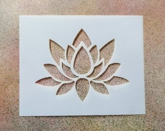 flower stencil etsy