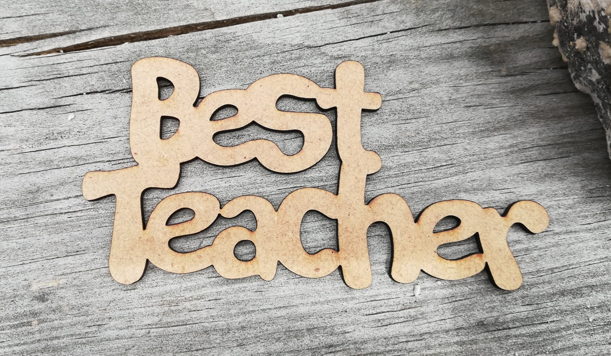 Laser Cut Best Teacher word Embellishment for general Craft Etsy