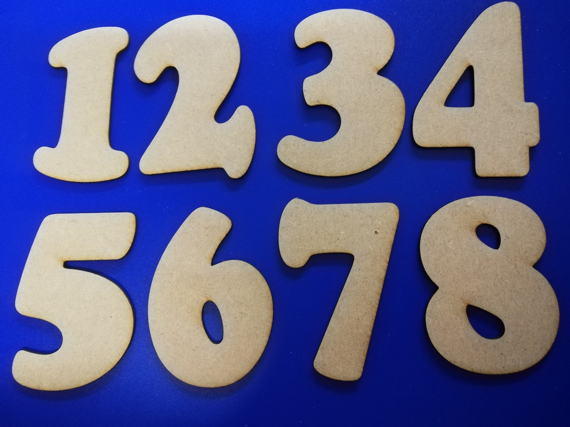 Cooper Black Font Wooden Numbers Laser Cut MDF 5cm 7.5cm Etsy