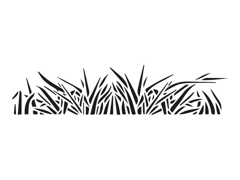 Grass Stencil Reusable Mylar Sheet 20 29 or 41cm Art Etsy UK