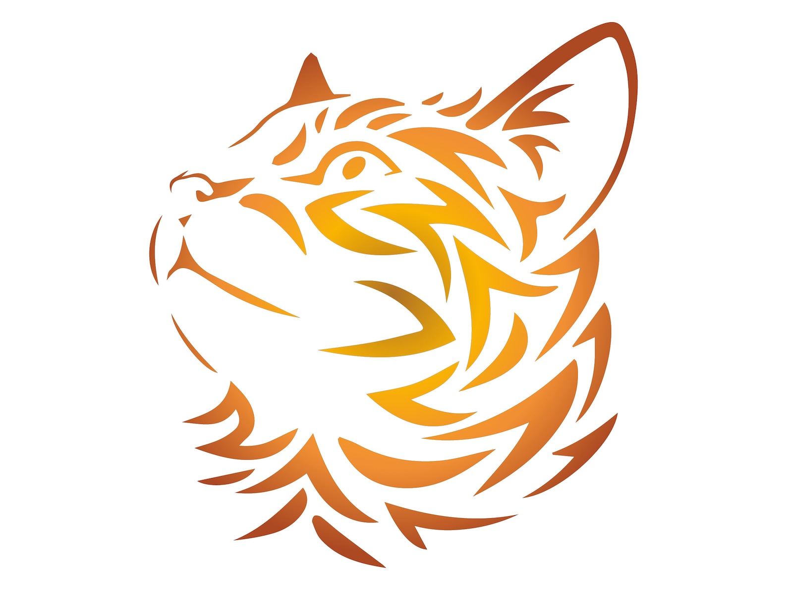 Cat Head Stencil Reusable Mylar Sheet 14 20 or 29cm | Etsy