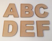 Arial Font Wooden Letters - Laser Cut MDF - 5cm 7.5cm 10cm 12.5cm 15cm 20cm 25cm 30cm high wood letters - Perfect for signs and craft use