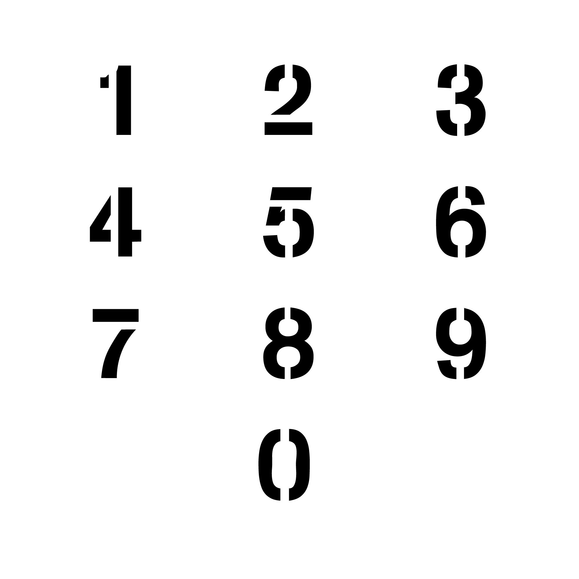 Complete Set of Large Number Stencils Reusable Mylar 10 Etsy Australia