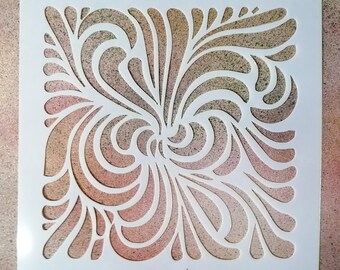 Swirl Pattern Stencil - Reusable 190-micron Mylar - 14cm, 20cm, 29cm