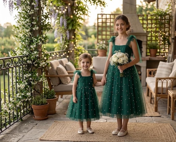 elegant junior bridesmaid dresses Handmade Pearl Tulle Dress: Gown, Teen Wedding Outfit group:KK Basics Crafted from a beautiful Short Sleeve A-Line Mini Clothing Silk Satin Colors:Purple 788