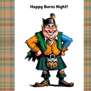 Scottish Burns Night Greetings Card, Scotland Burns Night Celebration ...