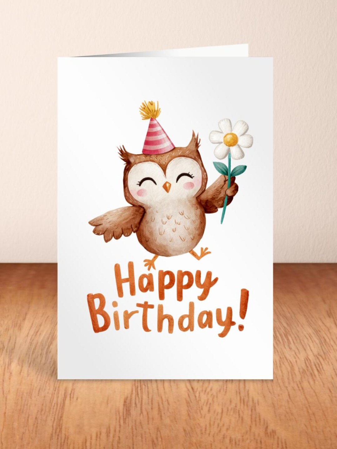 Cute Owl Birthday Card for Kids, Card for Boys or Girls, Personalised ...