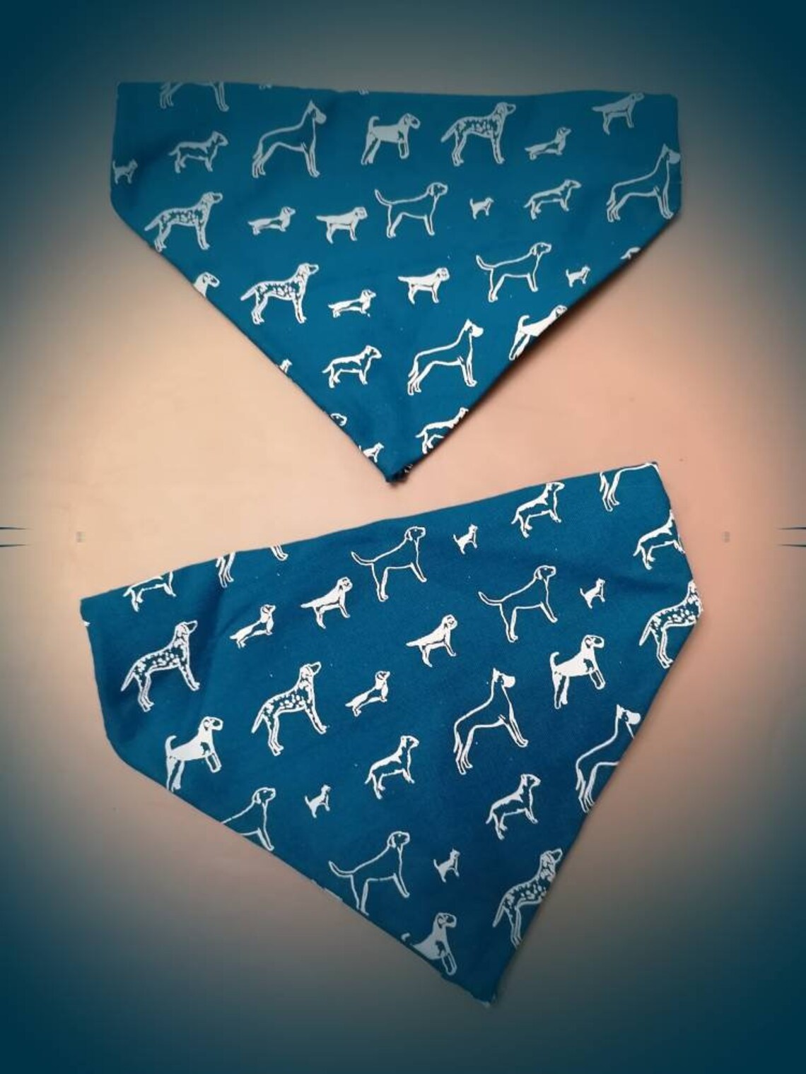 Blue Dog Bandana / Bandanas for dogs / collar accessory / Etsy
