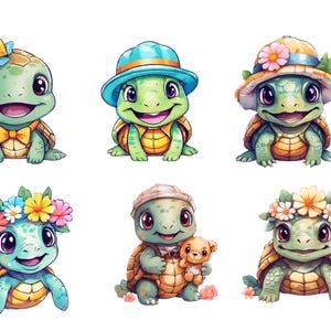 Cute Turtle Stickers for Kids, Kids Stickers, Cartoon Character Stickers for Children, Scrapbooking for Kids, Turtle Lovers