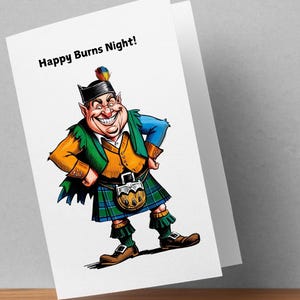 Scottish Burns Night Greetings Card, Scotland Burns Night Celebration ...