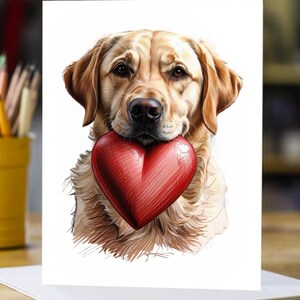 Cartão de felicitações para Labrador Retriever para amantes de cães - Aniversário, agradecimento, todas as ocasiões
