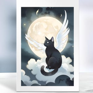 Black Cat Sympathy Card: Pet Loss Bereavement