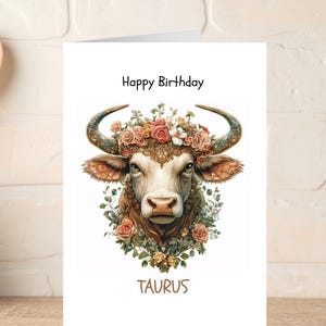 Stier Sternzeichen Sternzeichen Karte, Geburtstagskarte Stier, Horoskop Geburtstag, Geburtstagskarte April, Astrologie Geburtstagskarte