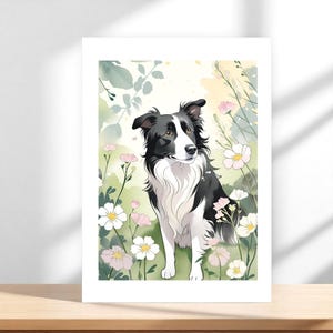 Border Collie Karte, Geburtstagskarte mit süßem Hund für jedes Alter, Dankeskarte für Hundeliebhaber, Grußkarte für Freunde und Familie