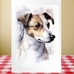 Biglietto di auguri di compleanno e ringraziamento per gli amanti dei cani Jack Russell Terrier - Biglietto di auguri personalizzabile