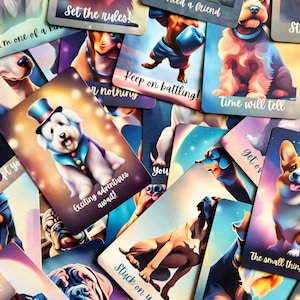 犬種にインスパイアされたオラクルカード、犬好きのための毎日のアファメーション、スピリチュアルガイダンスデッキ