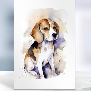 Carte d'anniversaire beagle, carte de remerciement avec beagle, amateurs de beagles de tout âge, carte pour les amateurs de chiens, chiens beagles
