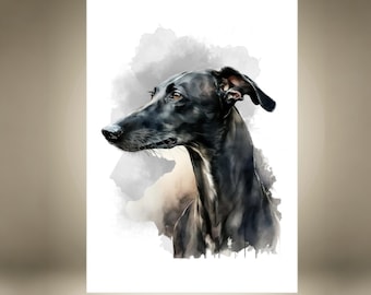 Greyhound Greeting Card, Whippet or Greyhound Card – Blank Inside, Perfect for Birthdays or Thank You Notes