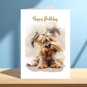 Leuke verjaardagskaart met hondenthema voor alle leeftijden, verjaardagswenskaart voor vrienden en familie, cadeau hondenliefhebber