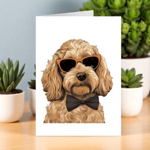 Biglietto Cockapoo per tutte le occasioni, biglietto di compleanno Cockapoo, biglietto A5 con Cockapoo, biglietto per amanti dei cani, biglietto per lei e per lui