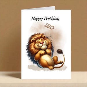 Leo Star Sign Birthday Card: July August Zodiac Greeting