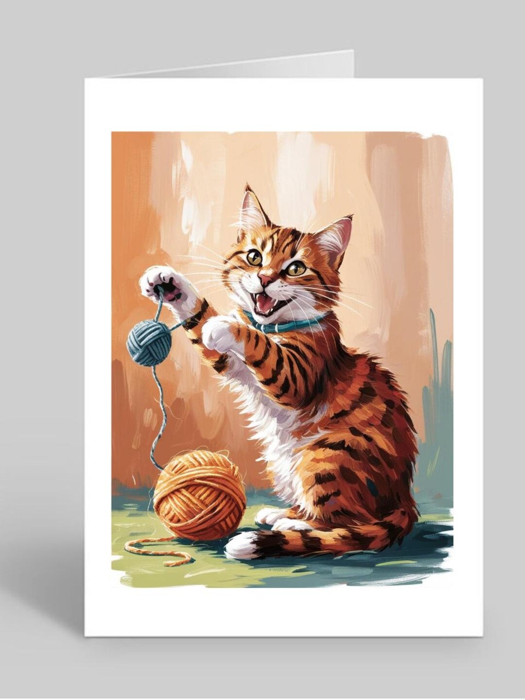 Biglietto Di Auguri 3D Pop-Up LIN – Gatti Per Compleanno – Fatto A Mano In Carta Fedrigoni, Rosso