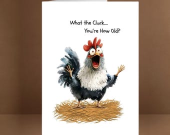 Funny Chicken Birthday Card: Humorous Note for Friend