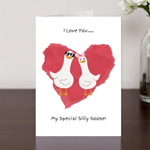 Silly Goose Ti Amo Card, Biglietto Divertente, Biglietto Anniversario, Biglietto D'Amore, Biglietto Di Compleanno, Biglietto Romantico, Biglietto Di San Valentino