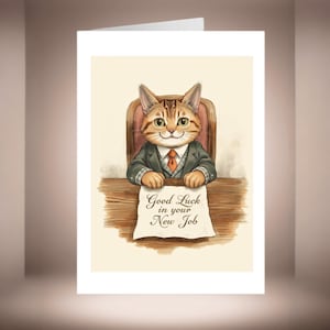 Biglietto di auguri per il nuovo lavoro – Congratulazioni per il tuo nuovo lavoro – Auguri di buona fortuna per la tua nuova carriera, Biglietto di congedo