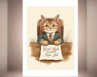 "Neue Jobkarte - Glückwünsche zu Ihrem neuen Job - ""Viel Glück"" für Ihre neue Karriere, Glückwunschkarte zum Abschied"