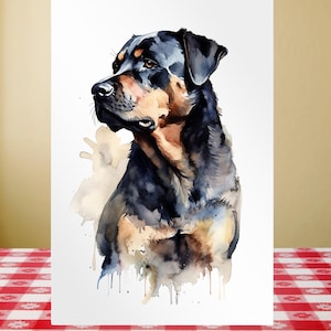 Carte d'anniversaire pour rottweiler, carte de remerciement avec rottweiler, amateurs de rottie de tout âge, carte pour les amoureux des chiens, chiens rottweiler