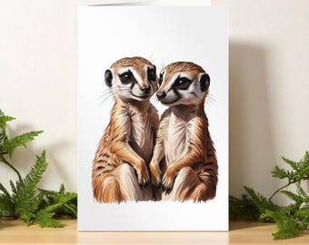 Jolie Carte D'anniversaire Suricate Pour Ami, Carte-cadeau D'anniversaire Unique, Imprimable, Téléchargement Immédiat - France