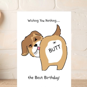Biglietto di auguri di compleanno divertente con un cane per tutti, biglietto di auguri di compleanno A5, biglietto impertinente per lui o per lei, biglietto di auguri per festeggiare il compleanno