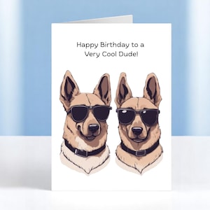 Carte d'anniversaire cool mec pour lui, carte de voeux pour amoureux des chiens, voeux d'anniversaire pour meilleur ami, pour moi, pour jeune homme
