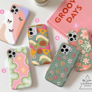 Groovy Daisies phone case Moto G Stylus G Power 2023 2022 2021 Moto G8 Power Lite Moto Edge 2022 Moto One 5G Ace Moto G72 G60 G51 5G cv202