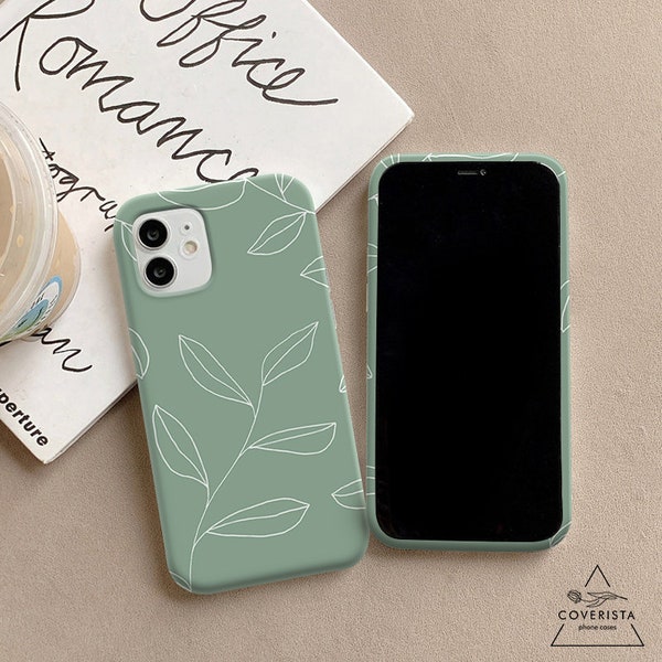 Sage Green Floral case IPhone 15 Pro IPhone SE 2022 IPhone 14 13 Pro Max 13 mini IPhone 12 Pro IPhone 11 IPhone XR XS IPhone 8 7 6 cv37