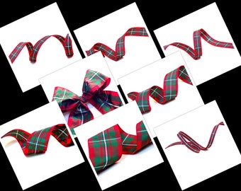 Berisfords premium Quality Scottish Approved Red Tartan  Ribbon Shade 4 MacGregor  .Choose Length & Width