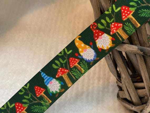 Berisfords Woodland Gnome Double Satin Ribbon  25mm Width. Sewing, Crafts, Table decorations, Gift Wrapping.