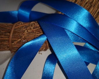 Berisfords premium Quality Shade 12 Royal [light royal] Double Faced Satin Ribbon. Choose Length & Width. ECO FRIENDLY. Made in UK