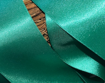 Berisfords premium Quality ECO FRIENDLY RECYCLED Shade 68 Jade Green Double Faced Satin Ribbon. Choose Length & Width. Made in the Uk.