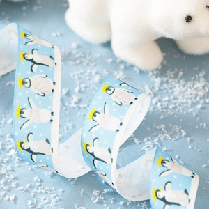 Berisfords feestpinguïnlint, 25 mm breed, perfect voor naaien, knutselen, tafeldecoraties en cadeauverpakking.