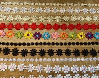 Beautiful Selection Daisy Guipure Lace Trimming. Choice of Colours. Priced Per Metre. Dress making, Sewing, Crafts