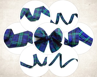 Berisfords premium Quality Scottish Approved  Tartan  Ribbon: Shade 9 Black Watch  .Choose Length & Width