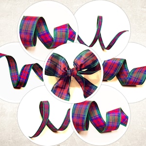 Berisfords TARTAN LINTEN premium kwaliteit Scottish Approved Shade 12 Lindsay Kies lengte en breedte