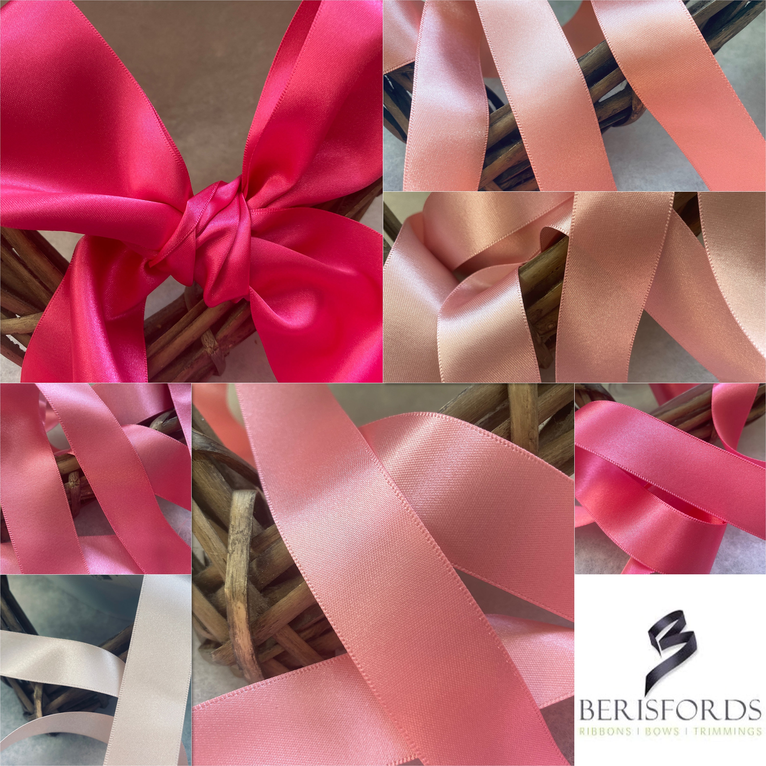 Huphrey’s Craft Cinta De Satén De Doble Cara Verde Helecho De 2 Pulgadas, 25 Yardas, Variedad