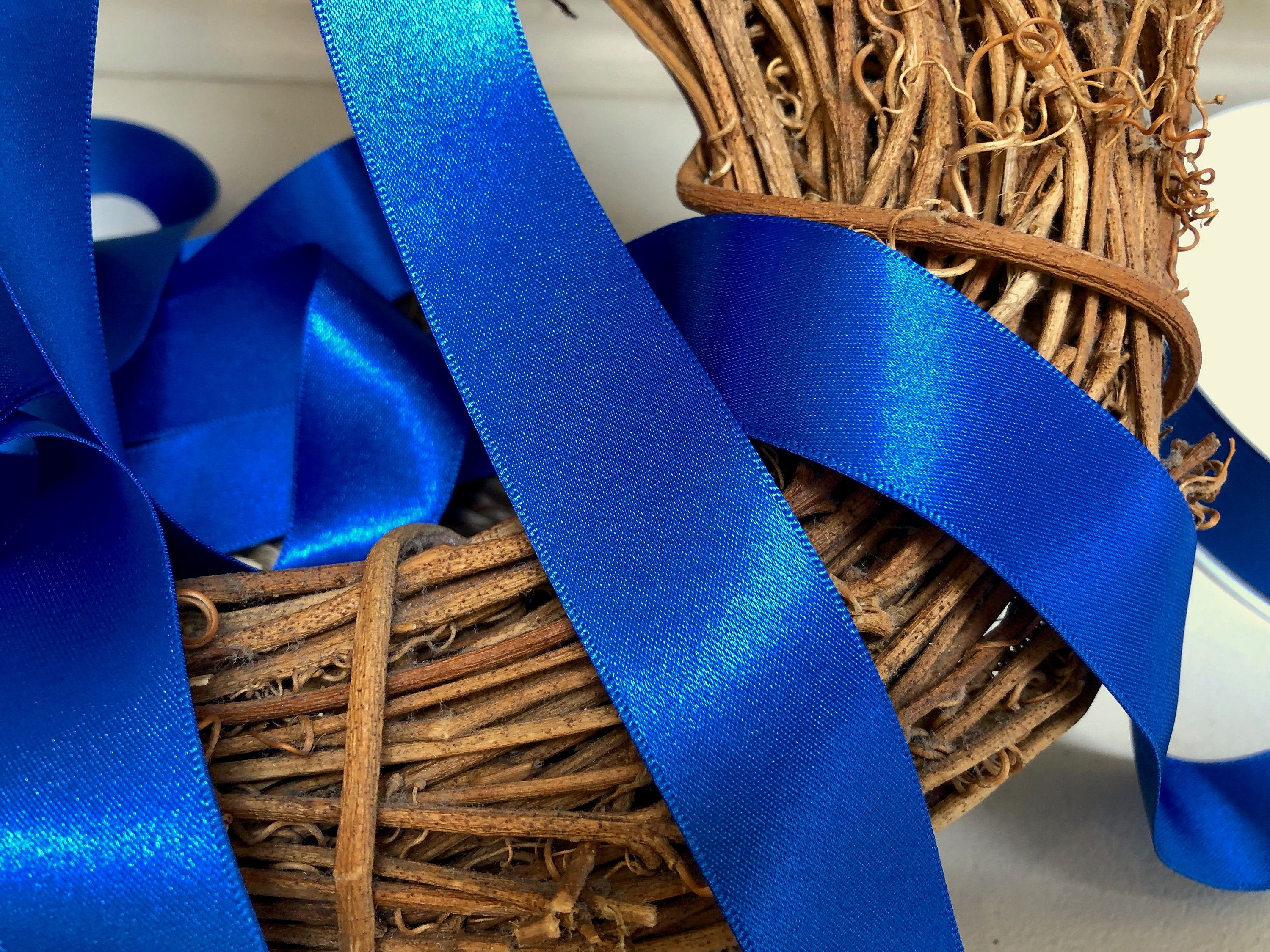 Berisfords Shade 243 Royal  Blue  Double Faced Satin Ribbon. Choose Length & Width.Made in the Uk. Premium Quality ECO FRIENDLY RECYCLED
