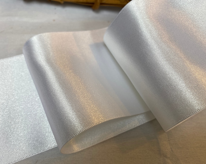 Wide White Ribbon White Single-faced Satin Ribbon 3 Inches - Etsy