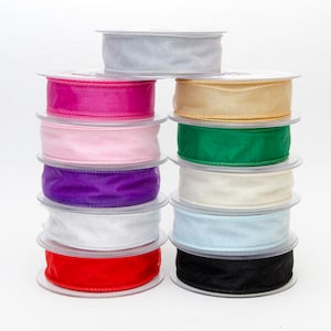 Doorzichtig organzalint met snoerrand Keuze uit 20 tinten in 32 mm, 50 mm of 70 mm, perfect voor strikken of cadeauverpakking
